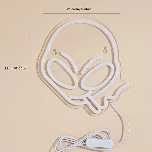 Chi-Buy LED Neon Alien Smoking Neon Signs Night Light 3D Wall Art & Game Room Bedroom Living Room Decor Lamp Signs