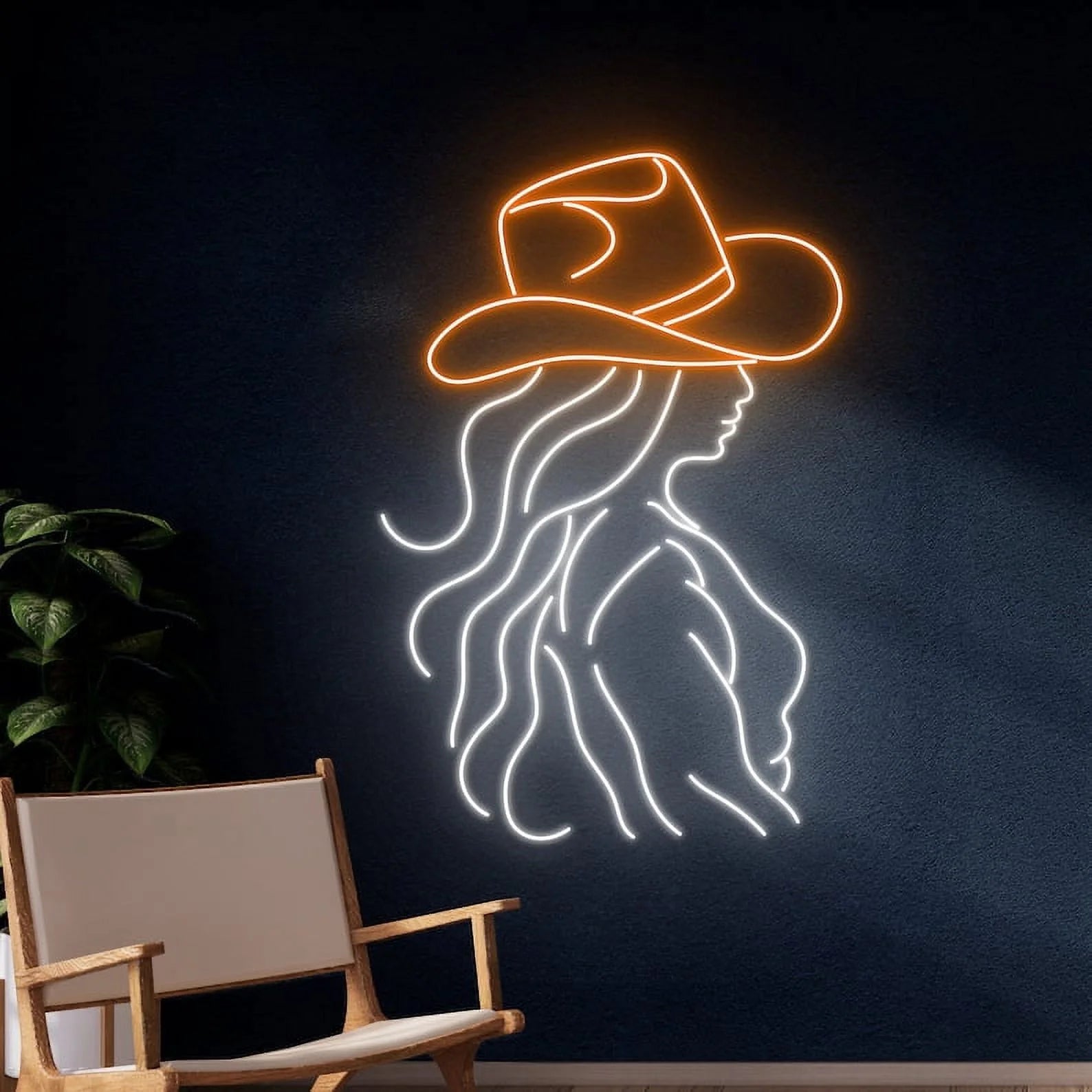 Cowgirl Led Sign, Cowgirl Neon Sign, Cowboy Girl Neon Light, Cowboy Hat Lady Led Light, Wall Décor