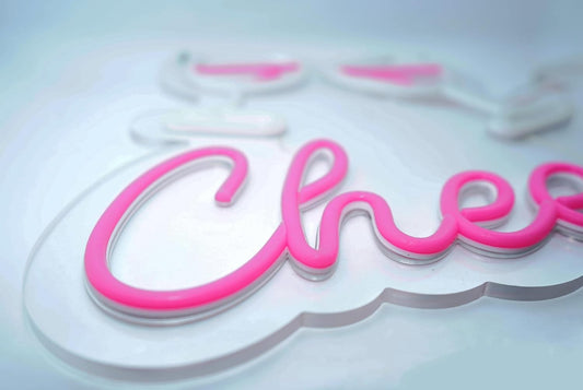 CHEERS LED Neon Sign for Bar Wall Decor, 15X13 Inches Pink Beer Neon Light for Man Cave, Pub, Club, Office, Birthday Party, Wedding, Bedroom, Cafe, Hotel Night Art Lighting