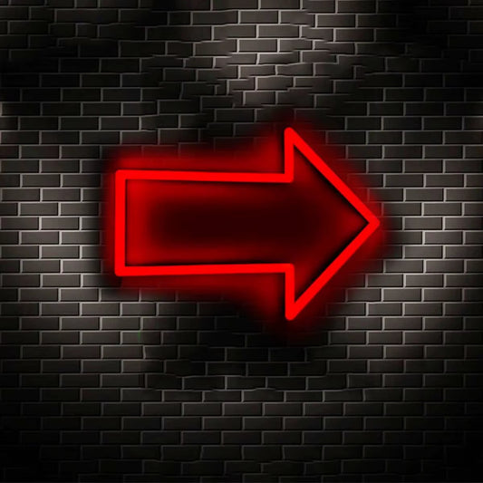 Arrow Neon Sign USB Powered LED Neon Light for Office Supermarket Store Club Hotel Business Backdrop Wall Decor Personality Gift